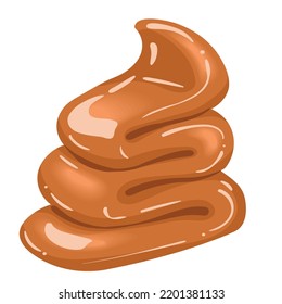 sweet caramel isolated icon flat