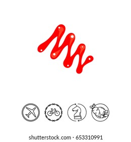 Sweet caramel sauce icon