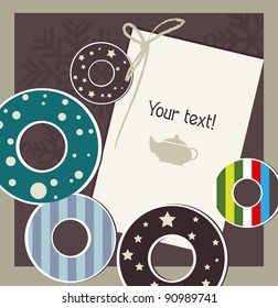 Sweet card with donuts