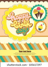 sweet card. vector illustration