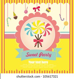 sweet card. vector illustration