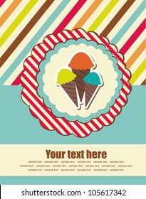 sweet card. vector illustration
