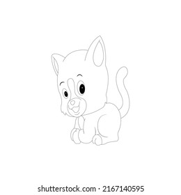 süße Cartoon-Katze ruht