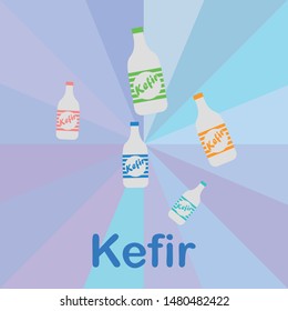Sweet cartoon ice cream. Vector colorful ice creams.