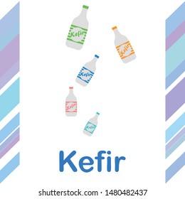 Sweet cartoon ice cream. Vector colorful ice creams.