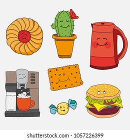 Sweet cartoon set