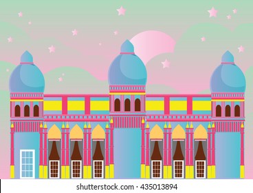 Sweet Castle Vector Illustration