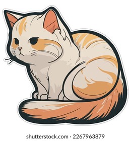 Sweet cat design with cut-out edge for easy sticker-making. Ideal for crafting and decorating projects. Simply meow-velous!