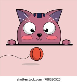 Sweet cat happy play with toy