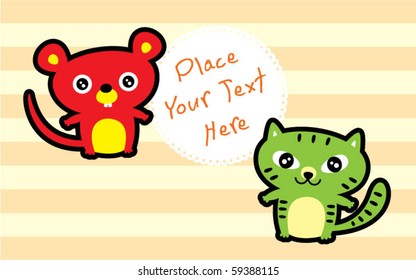 sweet cat and rat message