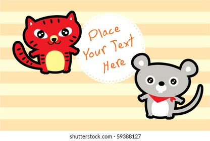 sweet cat and rat message