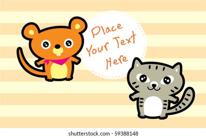 sweet cat and rat message