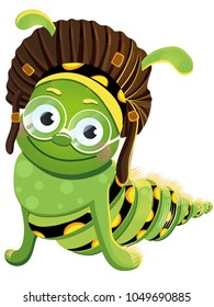 Sweet caterpillar character