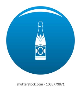 Sweet champagneicon. Simple illustration of sweet champagne vector icon for any design blue