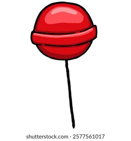 The Sweet Charm of a Red Lollipop