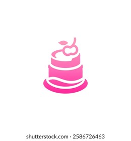 A sweet and charming cake logo symbolizing deliciousness, creativity, and celebration.