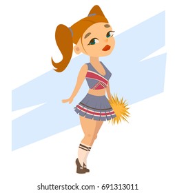 Sweet cheer leader vector 