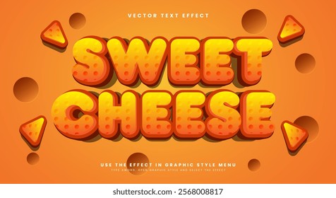 Sweet Cheese editable text effect Template Suitable for Tasty food products