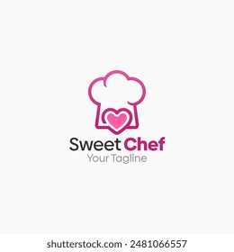 Diseño de Plantilla de Vector con logotipo de Sweet Chef. Bueno para los negocios, la puesta en marcha, la agencia y la Organización