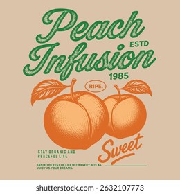 Sweet Cherries typography text print. Retro berry Print Design Vector with Slogan. Fashion graphic prints for fruit martini, Fashion slogan print. women's cute t-shirt print, vintage poster design.