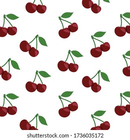 sweet cherries wrapping paper, vector
