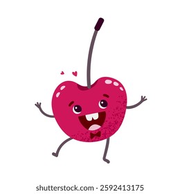 Sweet cherry artwork. Love you cherry much. Cherry fruit print. Nature fruit club print design. Organic food artwork for for t-shirt. Fruit vintage t-shirt design. Enjoy little things.