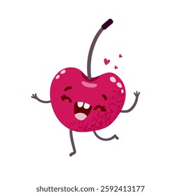 Sweet cherry artwork. Love you cherry much. Cherry fruit print. Nature fruit club print design. Organic food artwork for for t-shirt. Fruit vintage t-shirt design. Enjoy little things.