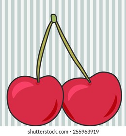 sweet cherry background, illustration in vector format