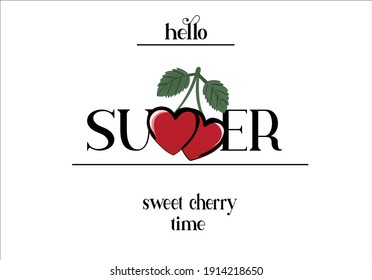 sweet cherry fruit red design