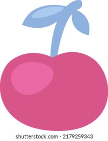Cereza dulce, ilustración, vector sobre fondo blanco.