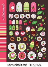 sweet cherry pink sticker set