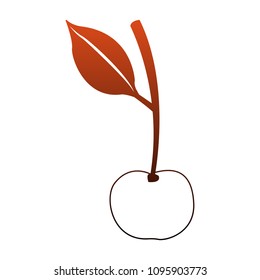 Sweet cherry symbol red lines