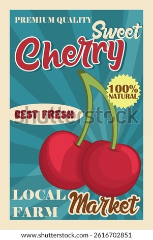 Sweet Cherry Vintage ad Poster