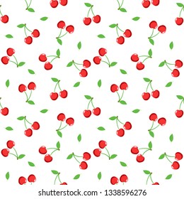 sweet cherry wallpaper, seamless background 