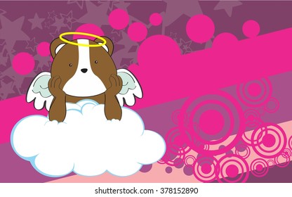 sweet cherub hamster cartoon background in vector format very easy to edit