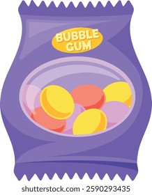 Sweet chewing bubble gum pack