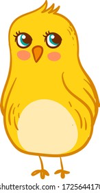 Sweet chicken, illustration, vector on white background