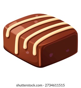 Sweet Choco bar flat design illustration on white background.