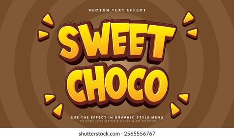 Sweet Choco Snack Style Editable Text effect Template