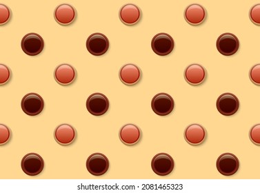 Sweet chocolate banner for Valentines Day, delicious background pattern, vector illustration 10eps