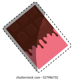 sweet chocolate bar icon icon vector illustration graphic design