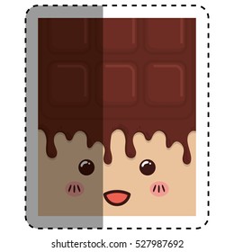 sweet chocolate bar icon icon vector illustration graphic design