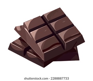 Sweet chocolate bar isolated on white background icon
