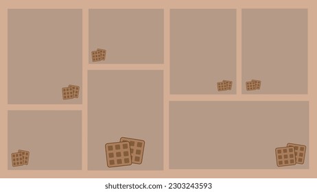 Sweet chocolate biscuit desktop organizer wallpaper