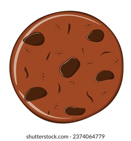 Sweet chocolate biscuits cookies tasty food isolated icon  logo design sugar dessert pastry bakery candy bar flat cartoon vector sticker
