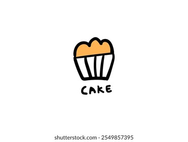 A sweet chocolate bread in a children's illustration style, as an icon, brand, or sticker.

