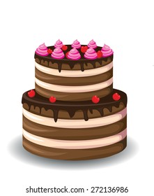 Sweet chocolate cake