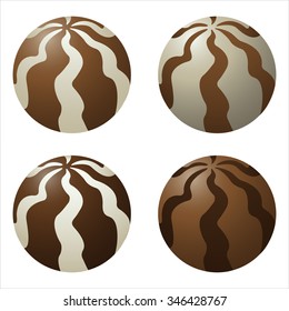 sweet chocolate candies dragee on a white background vector