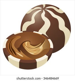 sweet chocolate candy isolated on white background vector