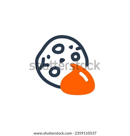 Sweet Chocolate Chips vector icon illustration